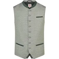 Spieth & Wensky Trachtenweste "Kairo", Herren, Gr. 50, grün, Obermaterial: 50% Polyester PES. 50% Baumwolle CO., uni, regular fit, Westen Trachtenweste, mit klassischer Knopfleiste, Topseller
