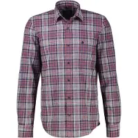 Lerros Karohemd "Herrenhemd mit Karomuster aus weichem Baumwollmix", Herren, Gr. M, Normalgrößen, bunt (muted rot), 72% Baumwolle, 28% Polyester, Hemden Karohemd
