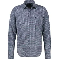 Lerros Langarmhemd , Herren, Gr. XXL, N-Gr, muted rot, Web, Obermaterial: 100% Baumwolle, regular fit hüftbedeckend, Rundhals, Hemden Langarmhemd, mit Minimal-Print