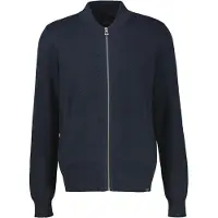 Lerros Strickjacke "Strickjacke aus Baumwollstrick mit dezent flachem Kragen", Herren, Gr. M, classic navy, 100% Baumwolle, Strickjacken Strickjacke
