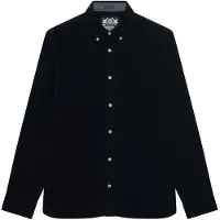 Superdry für Herren. M4011044A Classic Needle Hemd marineblau (M), Lässig, Kord, Langarm