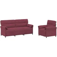 vidaXL Sofa Set 2 stk. Weinrot Stoff