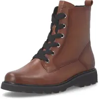 Remonte Schnürboots , Damen, Gr. 39, braun, Leder, Basic, Schuhe Schnürboots, Schnürstiefelette, Profilsohle, Blockabsatz