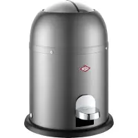 Wesco Kosmetikeimer "Mini Master", grau (graphit matt), B:26,4cm H:36cm T:26,4cm, Stahlblech, Mülleimer, Kosmetikeimer, 6 Liter