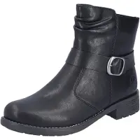 Rieker Stiefel "Stiefelette", Damen, Gr. 36, schwarz, Obermaterial: 50% Rindsleder Leather cow. 50% Lammleder LEL., Schuhe Stiefel