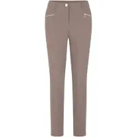 Goldner Stretch-Hose "Kurzgröße Lange Schlupfhose BELLA" Reißverschlusstaschen im VT Rückteil Gesäßtaschen
