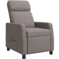 vidaXL Massage Relaxsessel Taupe Stoff