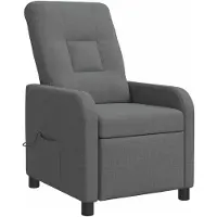 vidaXL Massage Relaxsessel Dunkelgrau Stoff