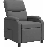vidaXL Massage Relaxsessel Dunkelgrau Stoff