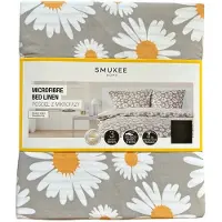 Smukee Mikrofaser Bettwäsche Set 160x200 cm Blumen