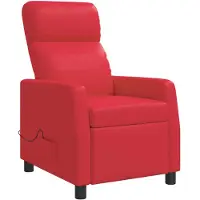vidaXL Massage Relaxsessel Rot Kunstleder