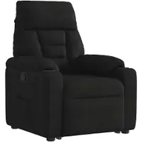 vidaXL Relaxsessel mit Aufstehhilfe Schwarz Mikrofasergewebe