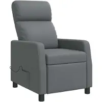 vidaXL Massage Relaxsessel Grau Kunstleder
