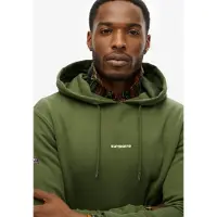 Superdry für Herren. M2014372A Schlichter grüner Kapuzenpullover (XXL), Lässig, Baumwolle