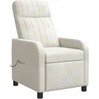 vidaXL Massage Relaxsessel Creme Samt (V)