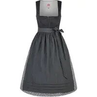 Spieth & Wensky Dirndl "Dirnd Katta", Damen, Gr. 42, N-Gr, schwarz, Obermaterial: 100% Polyester PES., uni, regular fit, Kleider Dirndl, mit dekorativer Schürze