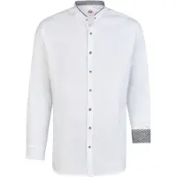 Spieth & Wensky Trachtenhemd "Konzell", Herren, Gr. 39/40, N-Gr, weiß (weiß, grau), Obermaterial: 100% Baumwolle CO., uni, regular fit, Hemden Trachtenhemd, mit Slim-Fit Passform, Topseller