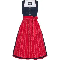 Nübler Dirndl NÜBLER "Midi Dirndl Wörthersee", Damen, Gr. 44, EURO, blau, Obermaterial: 100% Baumwolle CO., Kleider Dirndl, Topseller