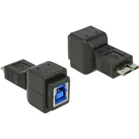 DeLOCK 65216, micro USB-B M, USB-B F, Schwarz