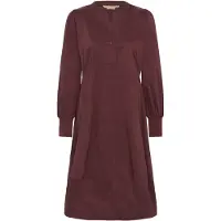 Culture Midikleid "Damen Kleid CUantoinett", Damen, Gr. XS, N-Gr, braun (chocolate truffle), Obermaterial: 65% Baumwolle CO. 33% Polyester PES. 2% Elasthan EL., Kleider Midikleid