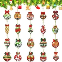 Sonstiges Diamond Painting Set Weihnachten Anhänger Kinder 20 Stück Beidseitig Schlüsselanhänger Weihnachtsbaum Deko Adventskalender