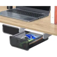 OEM Schreibtisch-Ablage mit selbstklebender Rückseite, 2er-Pack, für Büro und Organisation, aus Kunststoff, zur Anbringung unter dem Schreibtisch.