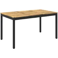 Syfax Gartentisch Weiß und Schwarz 141 x 80,5 x 75 cm