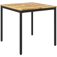 Syfax Gartentisch Weiß und Schwarz 80 x 80,5 x 75 cm