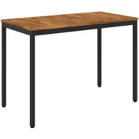 Syfax Gartentisch Natürlich und Schwarz 108,5 x 55 x 75 cm