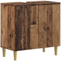 vidaXL Waschbeckenschrank ARNHEM Altholz 59,5 x 31,5 x 59 cm