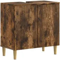 vidaXL Waschbeckenschrank ARNHEM Raucheiche 59,5 x 31,5 x 59 cm