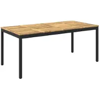 Syfax Gartentisch Weiß und Schwarz 147 x 88,5 x 75 cm