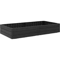 vidaXL Hochbeet Schwarz 151 x 75,5 x 25 cm PP