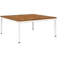 vidaXL Couchtisch Natürlich und Weiß 100 x 100,5 x 45 cm
