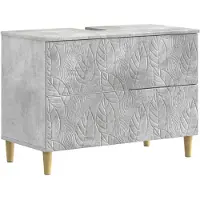vidaXL Waschbeckenschrank DELFT Betongrau 82 x 41 x 59 cm