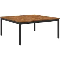 vidaXL Couchtisch Natürlich und Schwarz 100 x 100,5 x 45 cm