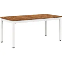 vidaXL Couchtisch Natürlich und Weiß 50 x 100,5 x 45 cm