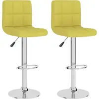 Syfax Barhocker 2 Stk. Grün Stoff