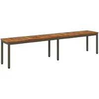vidaXL Gartenbank 201 x 35 x 45 cm Massivholz Akazie Natur und Kaffee