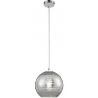REALITY IMPORT Hängeleuchte Jaron, verchromt, 1xE27, 40W, Glas, Abmessungen: 130x30x30 cm, IP20, Marke: Reality