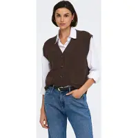 JDY Strickweste "JDYSUPER S/L V-NECK VEST KNT NOOS" Materialmix