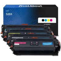PrintAbout Toner kompatibel mit HP 508X (CF360X) - 4-farbig - Hohe Kapazität - Multipack