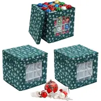 Northix Aufbewahrungsboxen für Weihnachtskugeln, 3er-Set mit Trennwänden