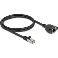 DeLOCK 90775, 1 m, Cat6a, S/FTP (S-STP), RJ-45, RJ-45, Schwarz