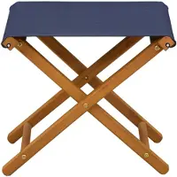 vidaXL Liegestuhl 2 pcs Massives Eukalyptus Holz Blau