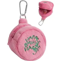 Markenlos Niedliche Geldbörse für Kopfhörer, kleine Cartoon-Plüsch-Aufbewahrungstasche mit Reißverschluss, Kawaii-Reisetasche und neuartiges Münzfach für Frauen und Mädchen