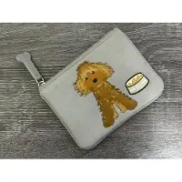 Markenlos Mala Cockapoo-Hund-RFID-Geldbörse für Münzen und Karten aus weichem Leder, grau, S, modern