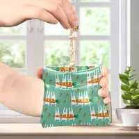 Markenlos Kaninchen- und Karottenmotiv: kleine Leder-Münzbörse für Damen, einzigartige Kleingeldbörse für Frauen, 4.33" (L) x 3.74" (B) x 0.39" (H), klassisch