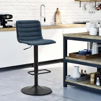 Dmora Essaou - Hocker, 43x50x86h cm blau, Verstellbar