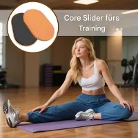 Markenlos Gleitscheiben für ein kompaktes Rumpftraining | Leichte Fitnessgleiter für Männer und Füße zum Training, für Crunches und Liegestütze – Damen, Jugendliche und Sportler